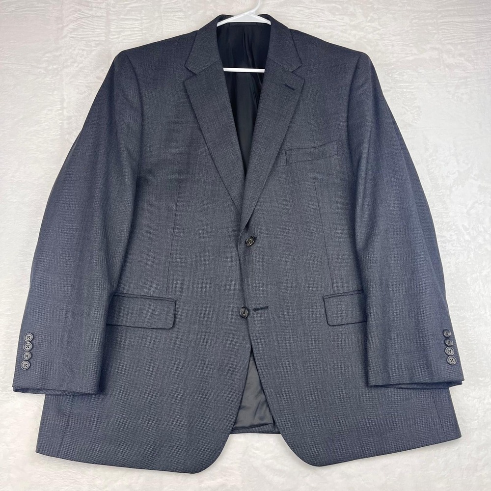 Ralph Lauren 44R Gray Birdseye 100% Wool Blazer Classic Fit